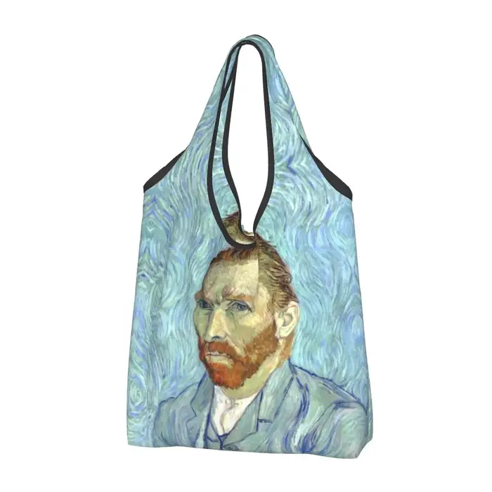 Sac fourre-tout portable personnalisé drôle 73 Terrasse la nuit, peinture de Vincent Van Gogh, sac d