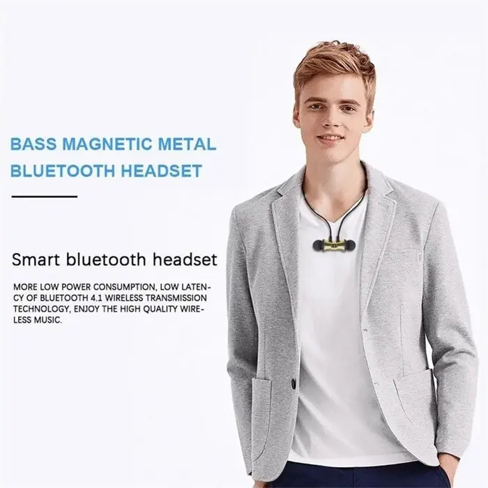 Sport en cours d'exécution Bluetooth 4.2 écouteur magnétique sans fil casque avec HD Microphone basse 3D stéréo écouteurs pour Huawei Xiaomi