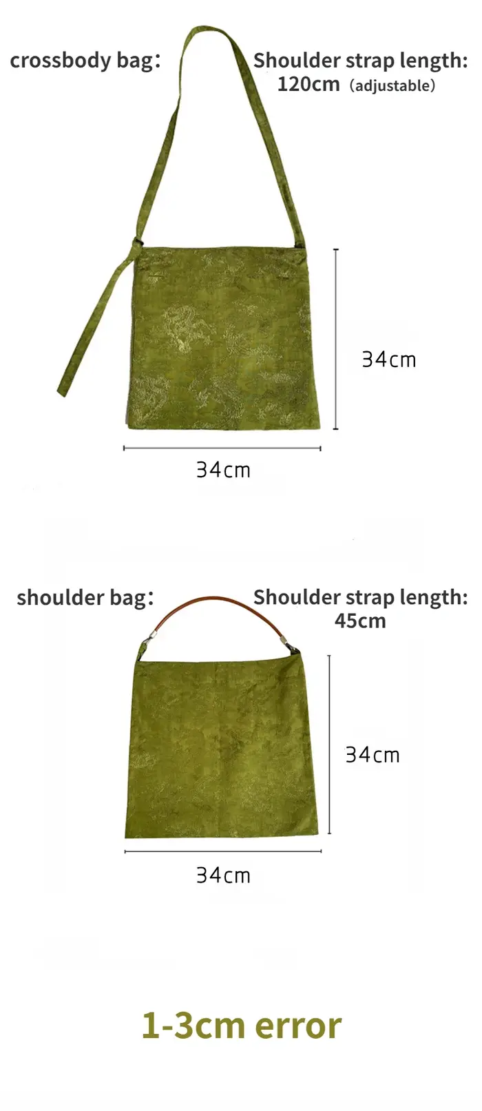 Sac à Bandoulière Jacquard Vintage pour Femme