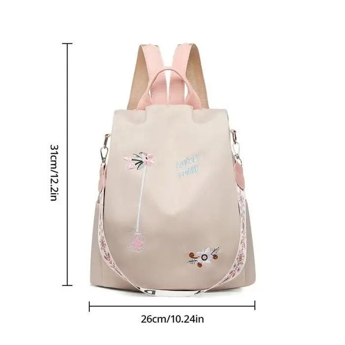 Sac à Dos Oxford Brodé pour Femme