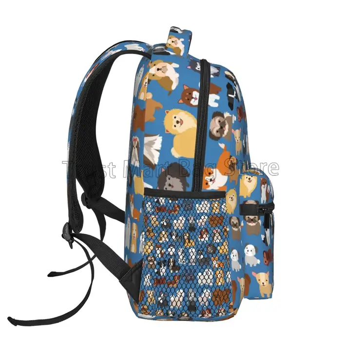 Grand Sac à Dos Mignon avec Chiot Imprimé pour Enfant