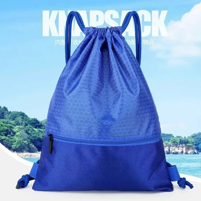 Sac à dos Simple avec poche à cordon de serrage pour Sport de plein air