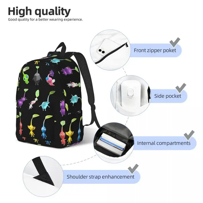 Pikmins Family – sac à dos léger et amusant pour étudiants