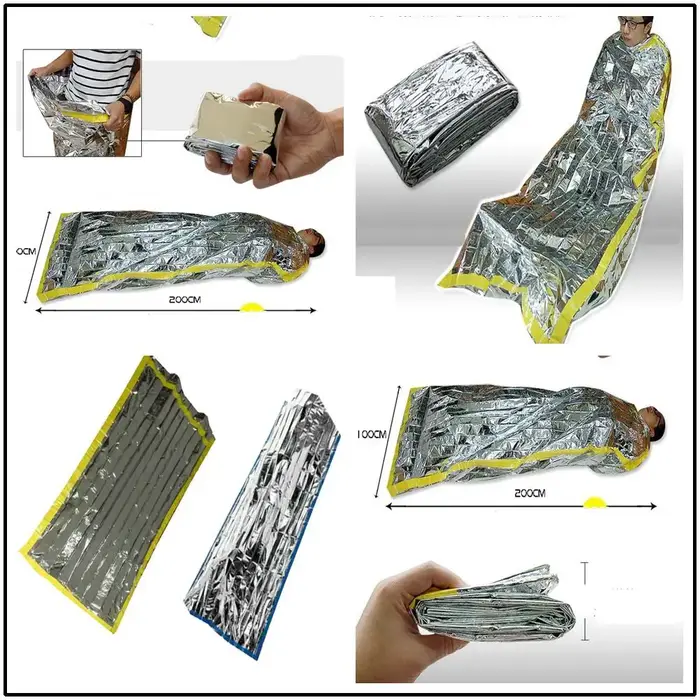 Sac de couchage de survie d'urgence étanche portable