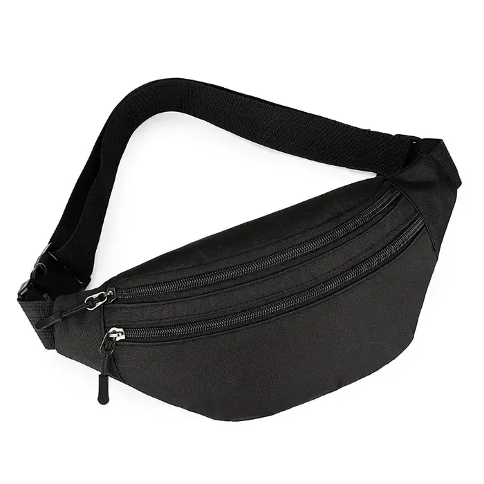 Sac de poitrine noir pour hommes et femmes, sac de taille de bonne qualité, sac à bandoulière multif
