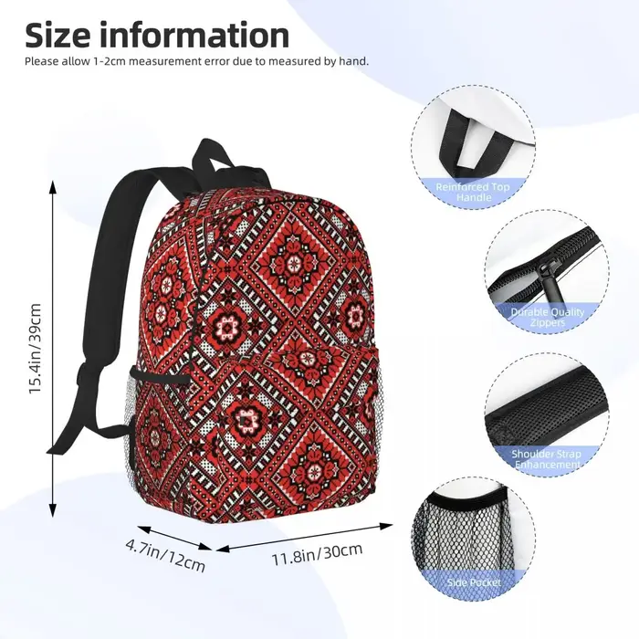 Sac à dos brodé d'ornement pour hommes et femmes