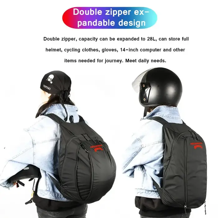 Sac à dos de moto 20-28L