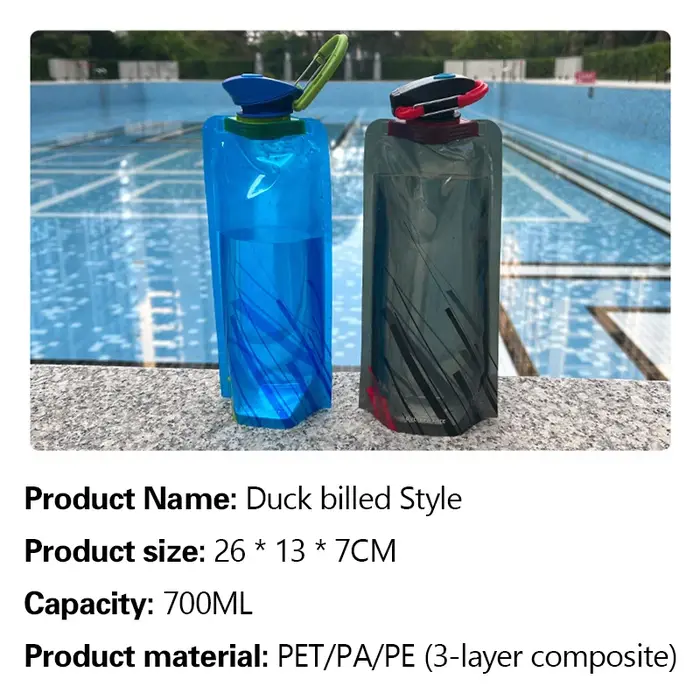 Flcopropriété à eau pliable avec mousqueton