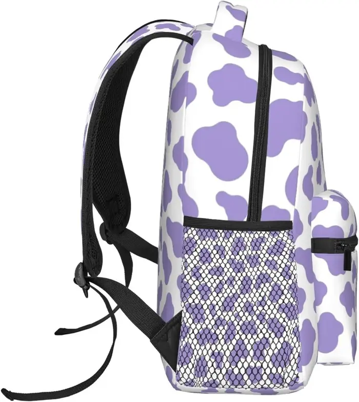 Sac à dos imprimé vache violette
