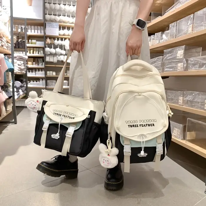 Sac à dos avec pendentif de dessin animé Ins de Style coréen