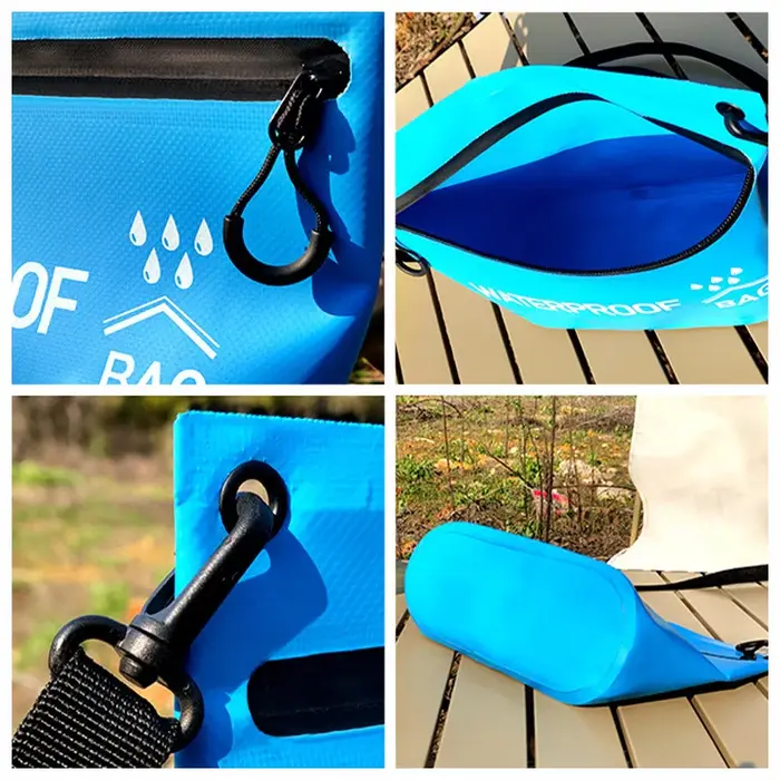 Sac étanche 5L pour voyage, sac de transport, sac de lavage, natation, rafting, kayak, randonnée en rivière, flottaison, navigation, sacs aquatiques