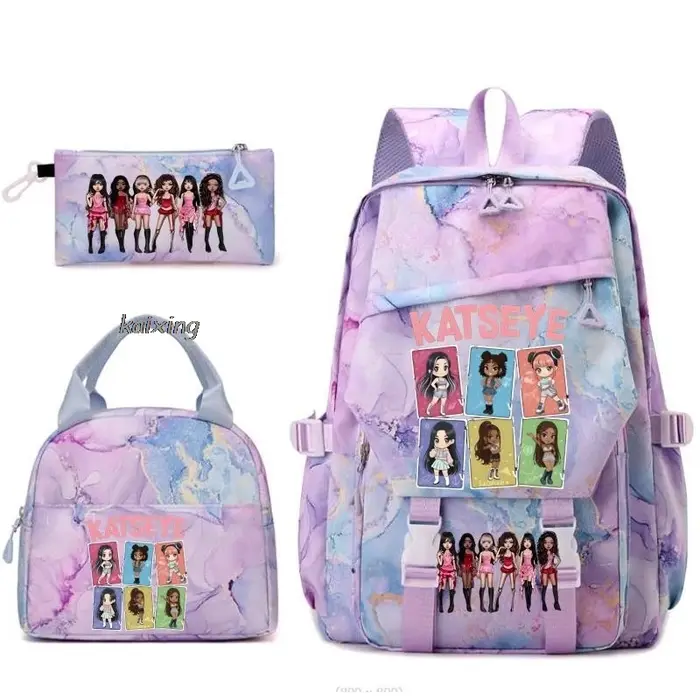 Nouveaux sacs à dos Katseye à imprimé amusant