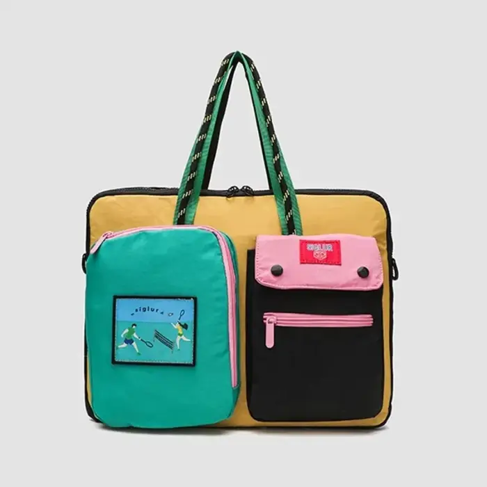 Sac d'ordinateur de couleur contrastée