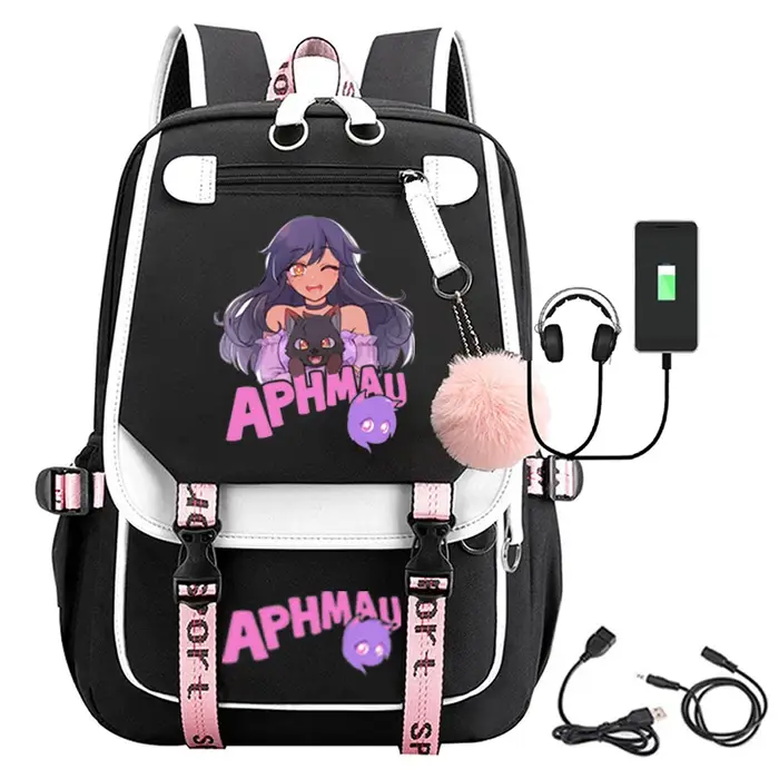 Aphmau-Sac d'école USB Anime SR pour homme