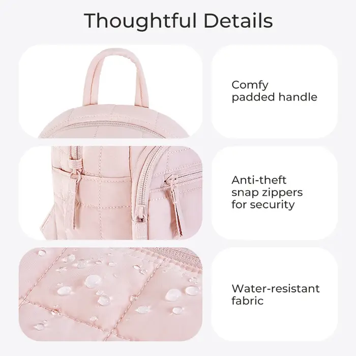 BAGSMART petits sacs à dos femmes mignon fille collège livre sac multi-fonction Mini sac à dos pour loisirs voyage Simple femme sac à dos