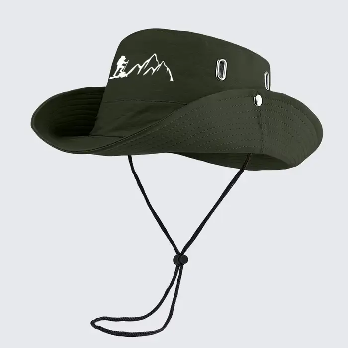 Chapeau de pêcheur imprimé Hiker and Mountain