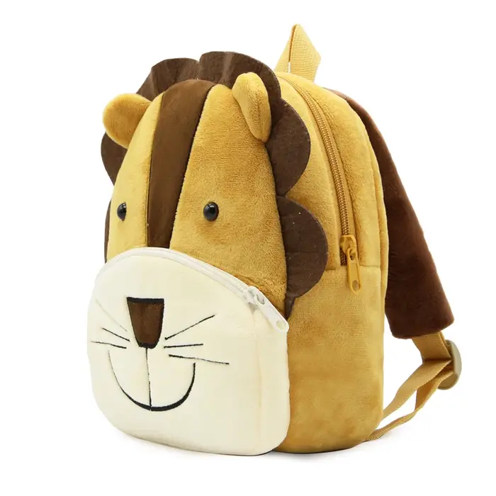 Garçons filles école sac à dos mignon Animal Lion enfants en peluche sac à dos maternelle