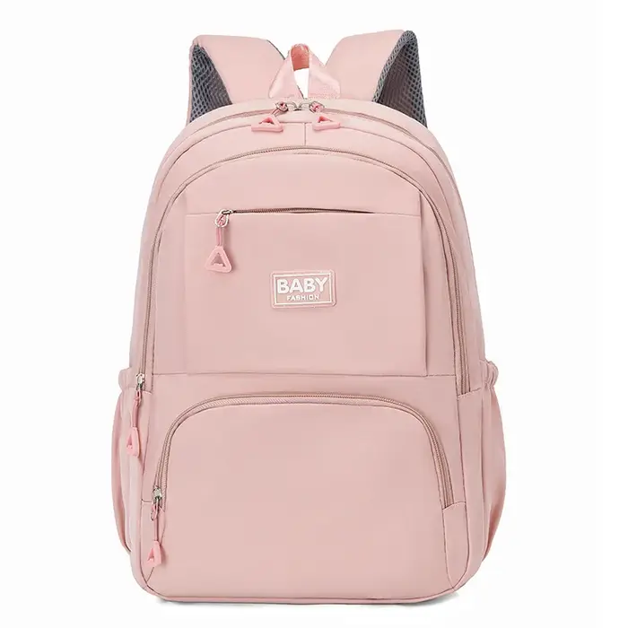 Sac à dos tendance de couleur unie pour étudiants