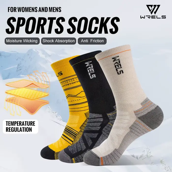 WRELS chaussettes en laine mérinos