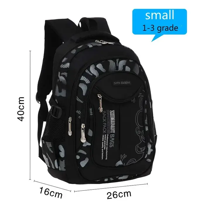 SR-Sac à Dos d'École Primaire Étanche pour Garçon, Cartable de Livres, Orth4WD