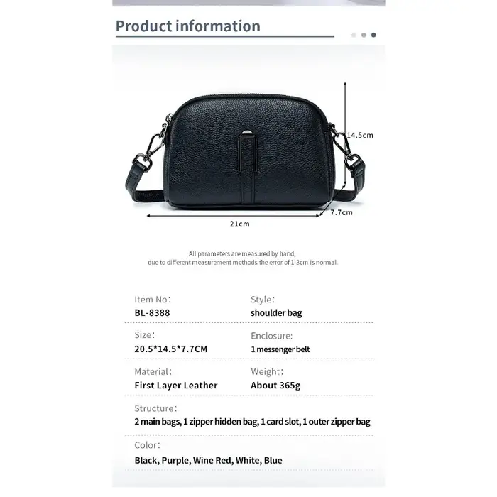 2025 nouveau sac à bandoulière pour femmes en cuir véritable décontracté avec Double fermeture éclair haut tendance couche peau de vache petit sac carré