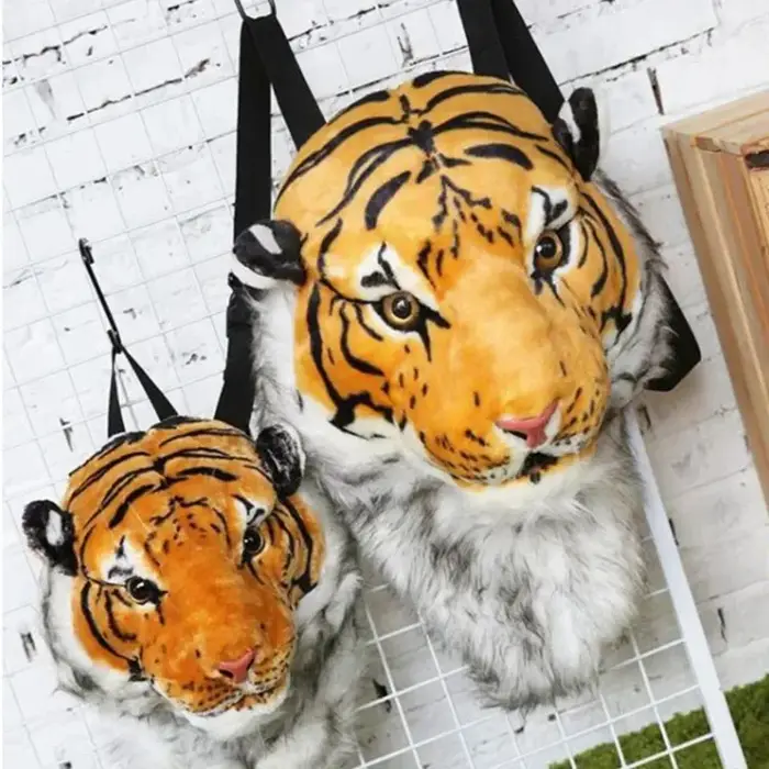GD Tiger Head Sac à bandoulière 2025 Lion Sac à dos Street Trend Personnalité drôle Star Même grande capacité Couple Sac de voyage unisexe