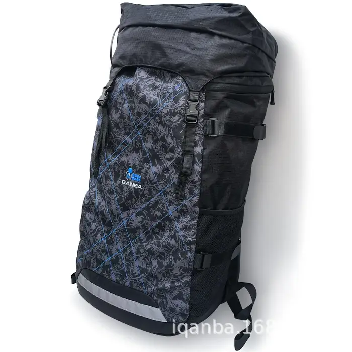 Sac à dos de voyage pliable ultraléger de 45 L, en nylon imperméable avec support lombaire amovible,