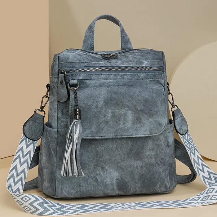 Sacs à dos en cuir solide pour femmes