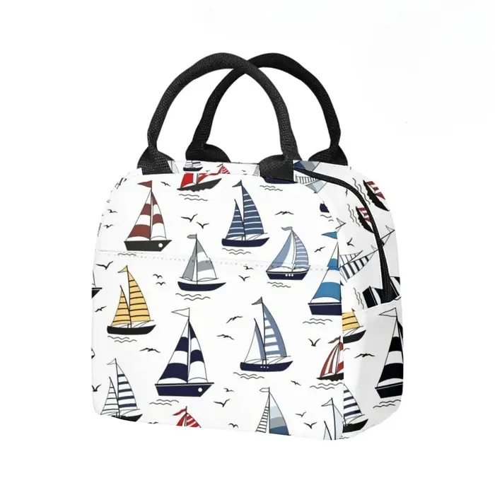 Sac à déjeuner isolé Premium Surf Beach Waves, poche latérale, étanche, réutilisable, bureau, concep