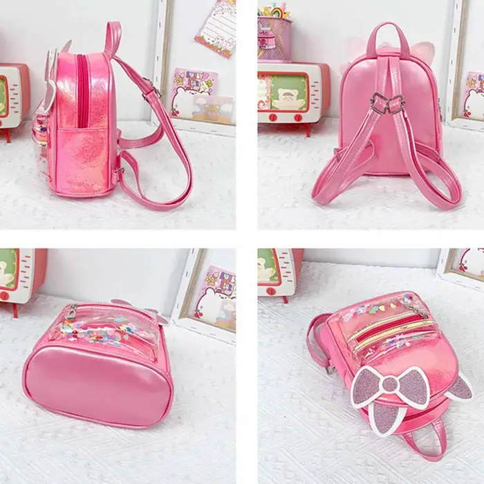 Nouveau sac à dos personnalisé avec nœud de dessin animé pour enfants