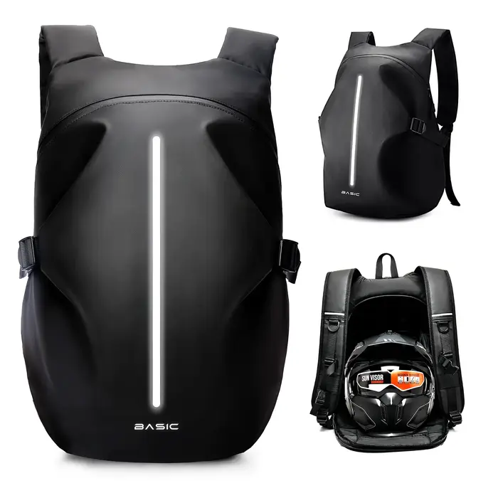 Sac à dos de moto pour homme, étanche, léger, 40L, casque, bande de coulée, accessoires de moto, sac