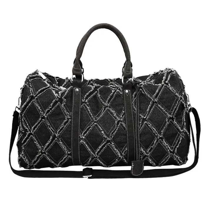 Sac de sport en denim Sac de voyage tendance Sac à bandoulière unisexe Sac de sport décontracté avec