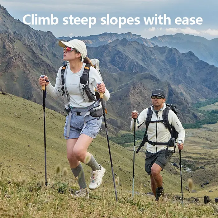 Naturehike – canne de Trekking pliante en Fiber de carbone