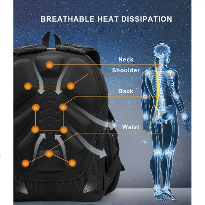 Grands sacs à dos de voyage imperméables pour avion
