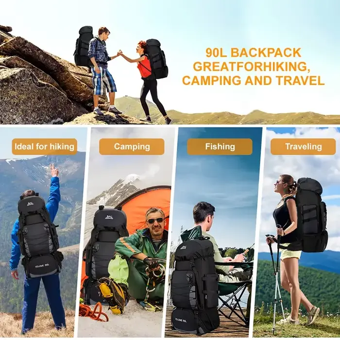 Sac à dos de randonnée imperméable 90L