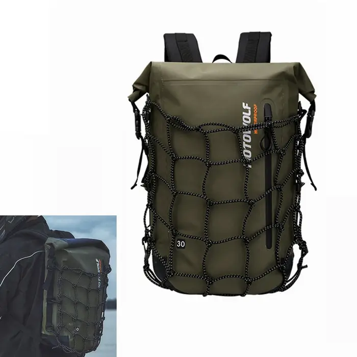 Sac à dos de moto pour hommes et femmes, sac étanche pour casque intégral, sac de voyage réfléchissa