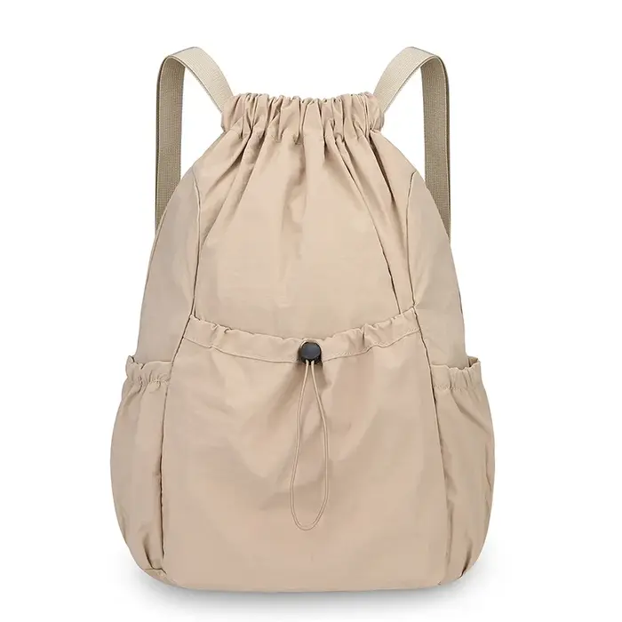Sac à dos léger à cordon de serrage pour hommes et femmes, sac pliable universel de grande capacité 